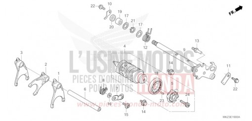 BARILLET DE SELECTION CBR600R3R de 2024